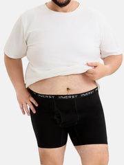 Men's Cotton Plus Size Boxer Briefs 4-Pack