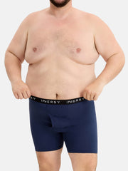 Men's Bamboo Plus Size Boxer Briefs 4-Pack