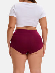 Women's Plus Size Cotton High Waist Boyshorts 4-Pack