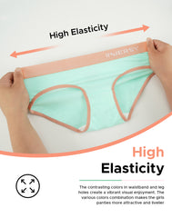 Girls‘ Aged 8-16 Contrasting Color Briefs 6-Pack