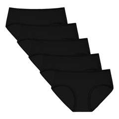 Women's Cotton Mid Waist Hipster 5-Pack