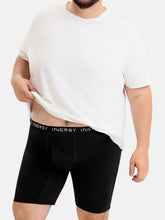 Men's Cotton Plus Size Long Leg Boxer Briefs 3-Pack