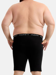 Men's Cotton Plus Size Long Leg Boxer Briefs 3-Pack