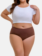Women's Plus Size Hi-Waist Heavy Flow Period Underwear 3-Pack