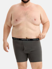 Men's Bamboo Plus Size Boxer Briefs 4-Pack