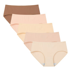 Women's Cotton Mid Waist Hipster 5-Pack