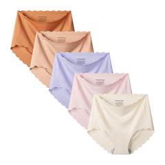Women's Seamless No Show Wave Edge Briefs 5-Pack