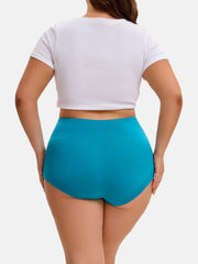 Women's Plus Size Cotton High Waist Boyshorts 4-Pack
