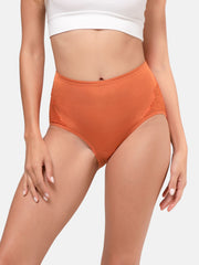 Women's High Waisted Lace Full Coverage Briefs 4-Pack