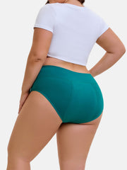 Women's Plus Size Hi-Waist Heavy Flow Period Underwear 3-Pack