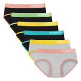 Girls‘ Aged 8-16 Contrasting Color Briefs 6-Pack