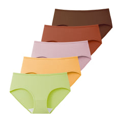 Women's Cotton Mid Waist Hipster 5-Pack