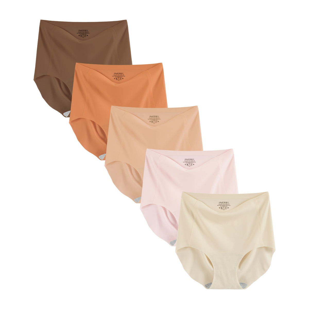 Women's Hi-Waist Seamless Briefs 5-Pack