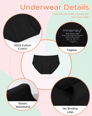 Girls‘ Aged 8-16 Cotton Briefs 8-Pack