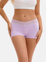 Women's Lace Cotton Soft Boyshorts 3-Pack