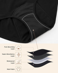 Women's Plus Size Leak-Proof Period Underwear 3-Pack