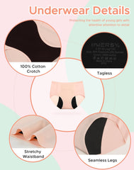 Girls‘ Seamless Period Underwear 3-Pack