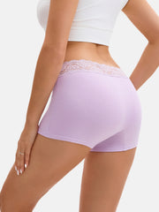 Women's Lace Cotton Soft Boyshorts 3-Pack