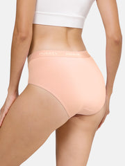 Womens Mid Rise Cotton Wide Waistband Hipster 6-Pack