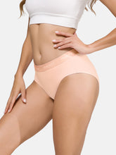 Womens Mid Rise Cotton Wide Waistband Hipster 6-Pack