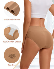 Women's Cotton High Waisted Briefs 6-Pack