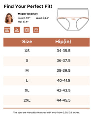 Women's Cotton Mid Waist Hipster 5-Pack