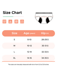 Girls‘ Cotton Period Underwear 6-Pack