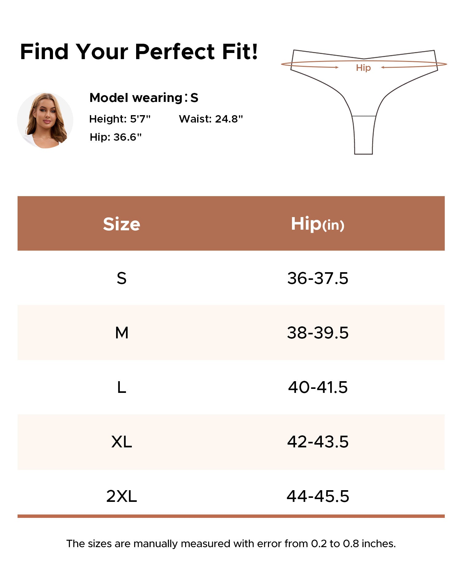 Women's Seamless Thongs Underwear 6-Pack