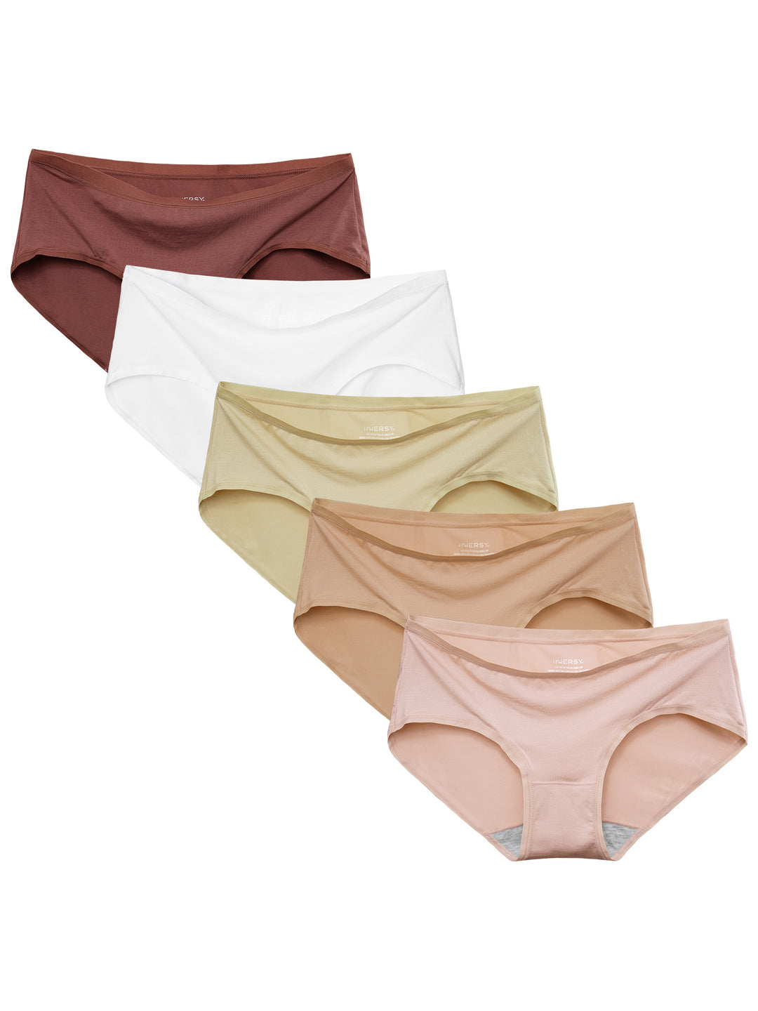 INNERSY Womens Underwear Cotton Panties Hipster Sport Underwear Wide  Waistband 6-Pack(S,Red Glow)