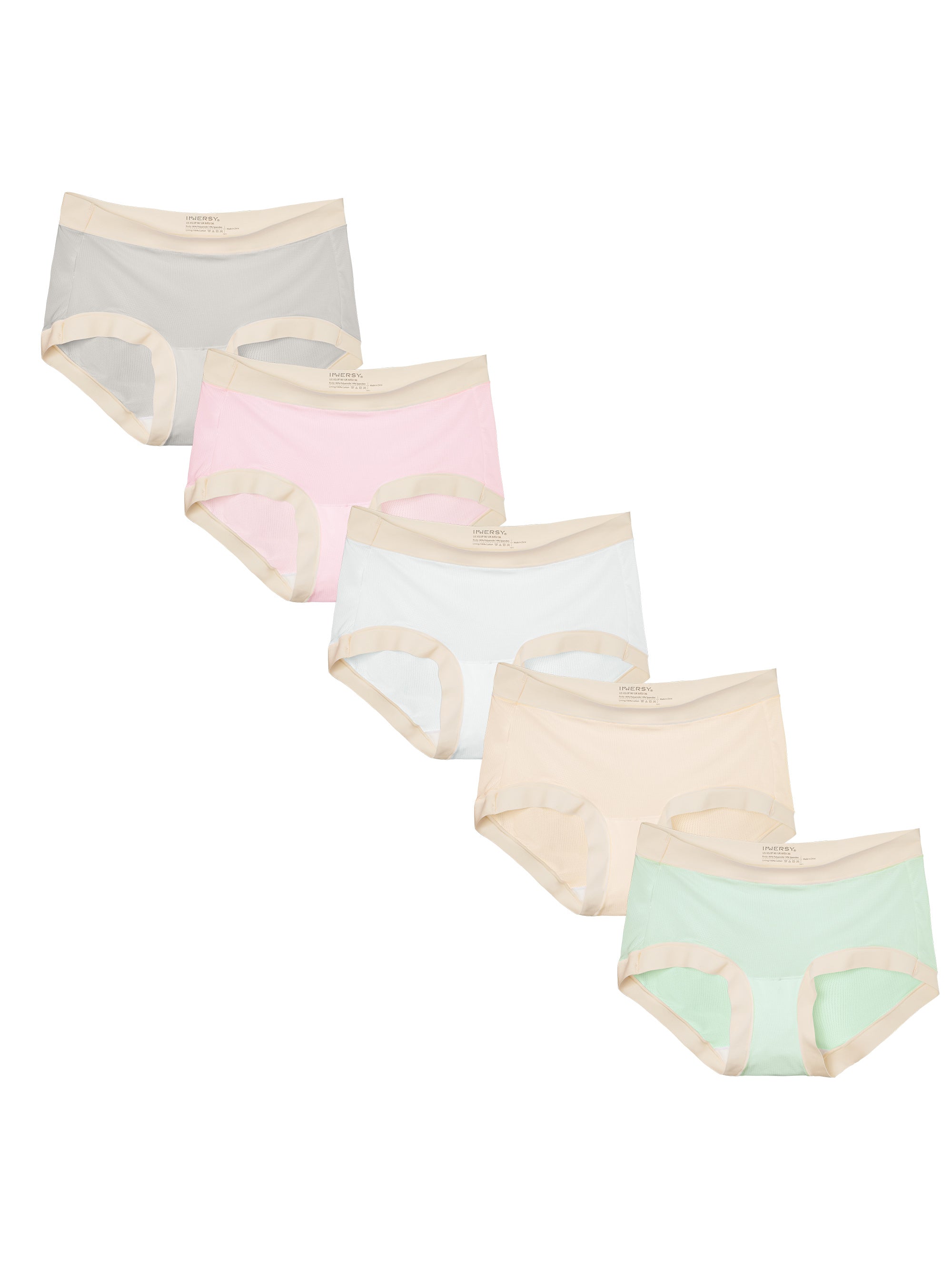 Women's Quick Dry Hipster Panties 5-Pack