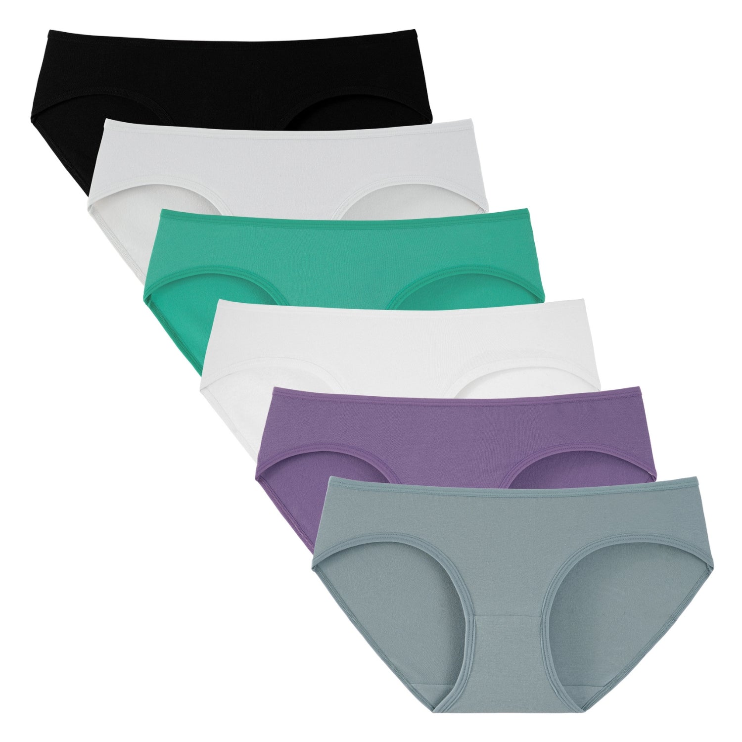 Women's Cotton Low Rise Hipster Panties 6-Pack