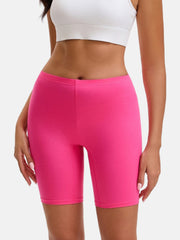 Women's High Waisted Cotton Slip Shorts 4-Pack