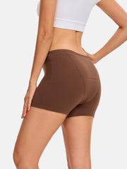 Women's Cotton High Waisted Period Boxer Underwear 3-Pack