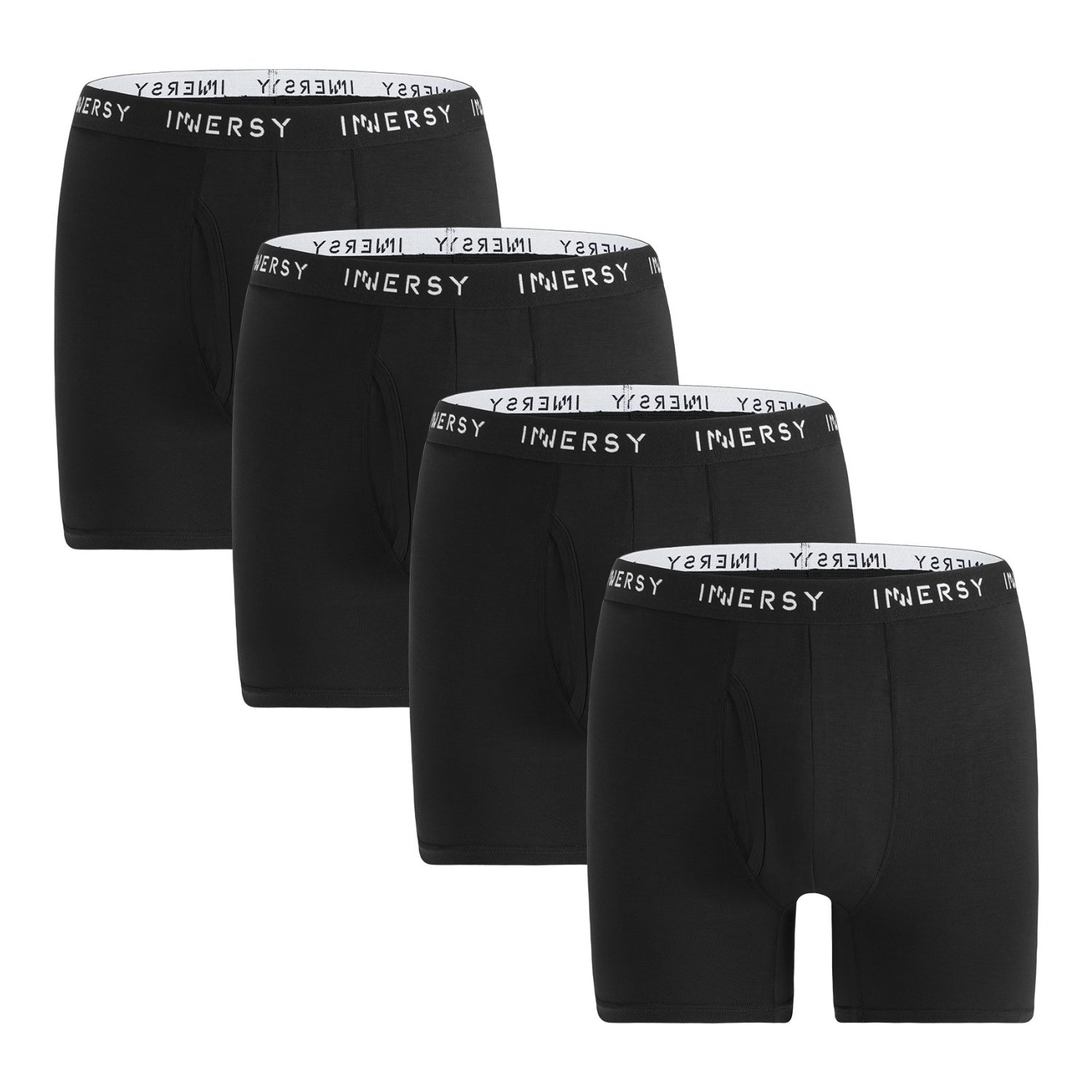 Men's Bamboo Plus Size Boxer Briefs 4-Pack