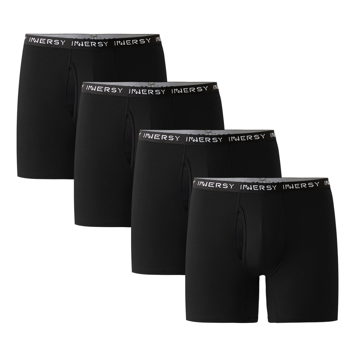 Men's Cotton Plus Size Boxer Briefs 4-Pack