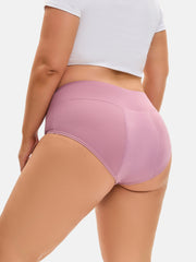 Women's Plus Size Hi-Waist Heavy Flow Period Underwear 3-Pack