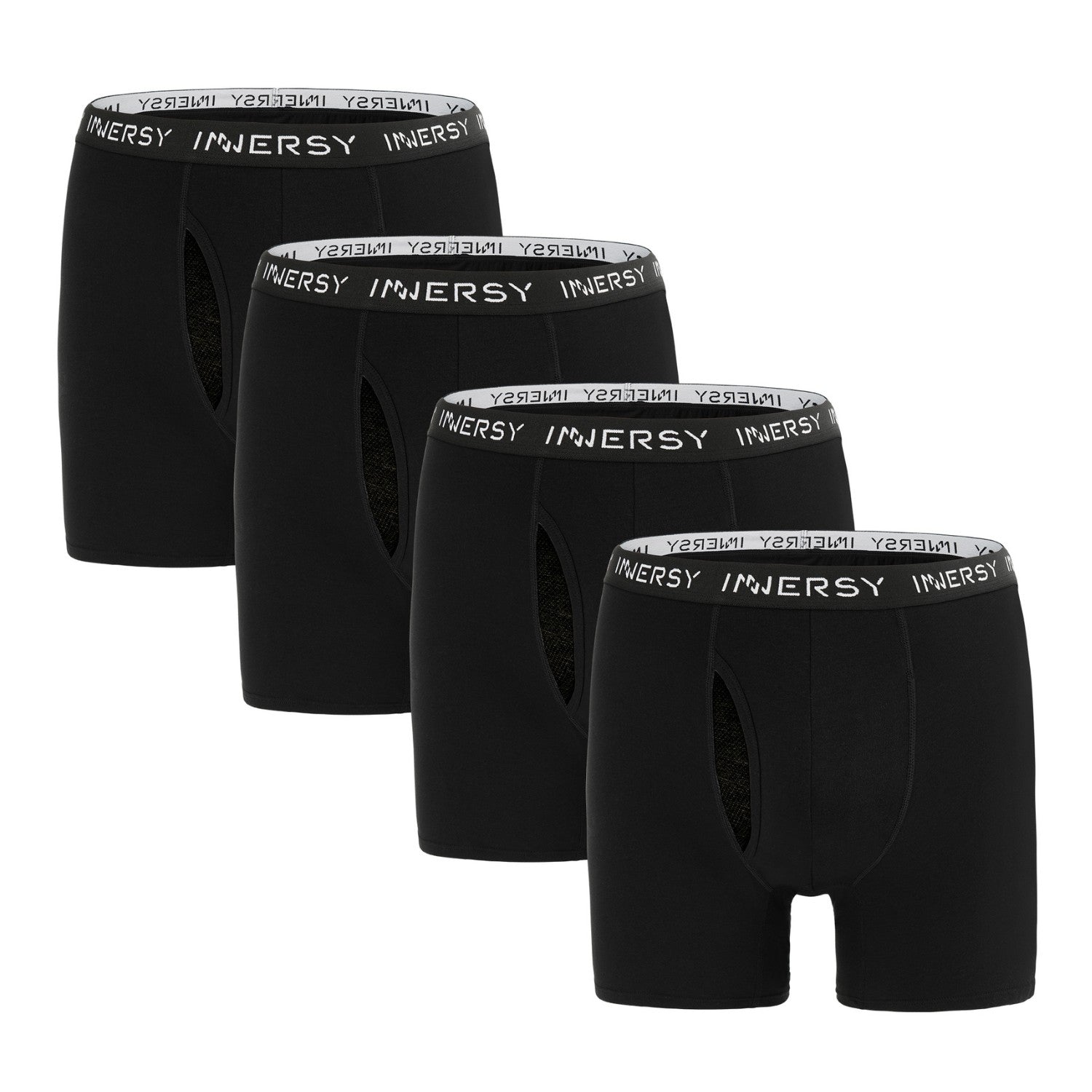 Men's Cotton Plus Size Boxer Briefs 4-Pack
