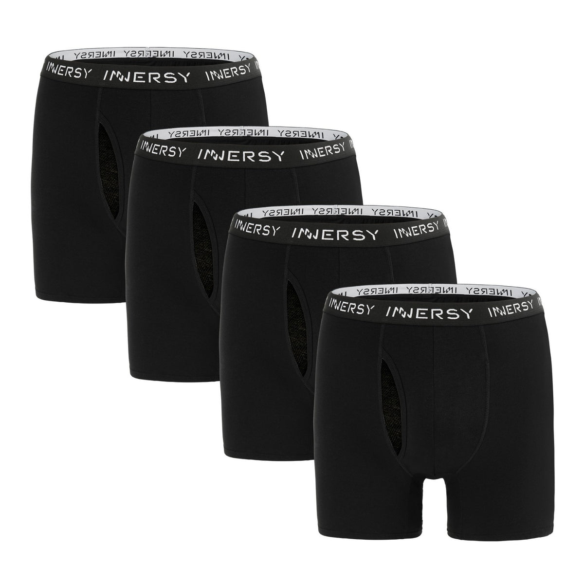 Men's Cotton Plus Size Boxer Briefs 4-Pack
