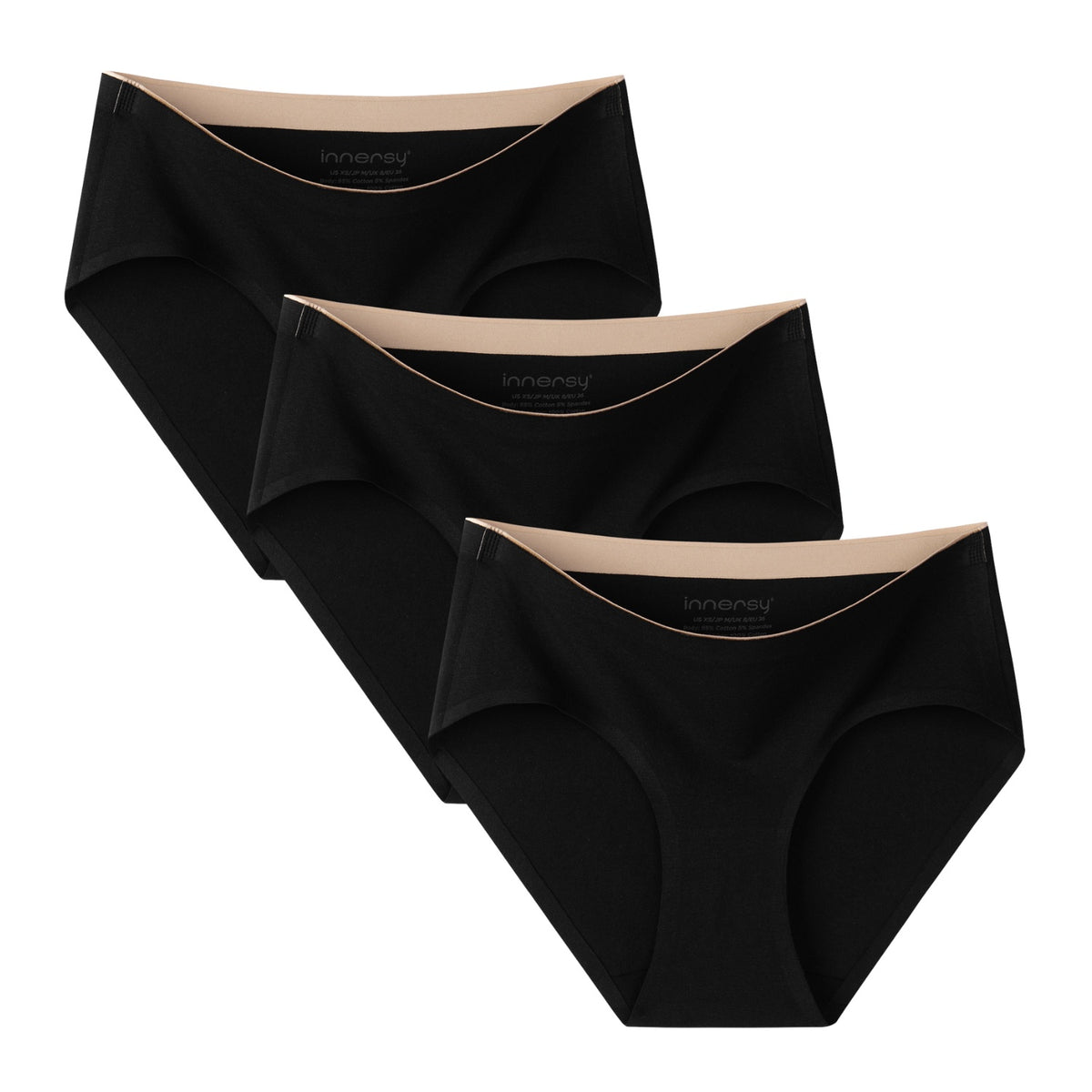 Women's Cotton Seamless No Show Hipster 3-Pack
