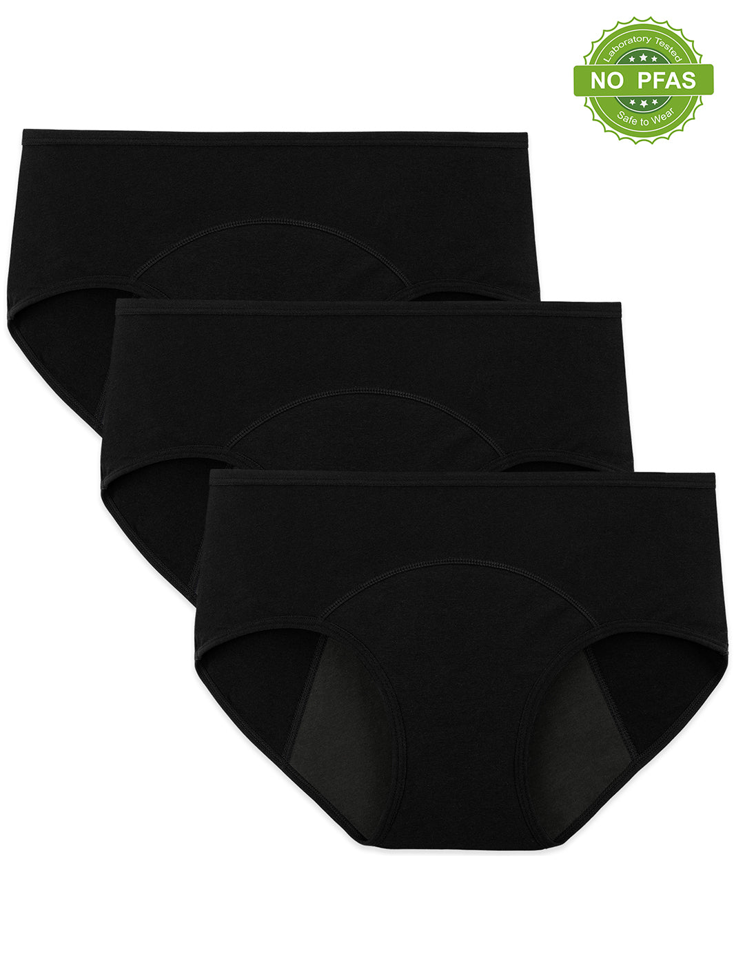 Shop Plus Size Period Leak Resistant Knickers in Black, Sizes 12-30