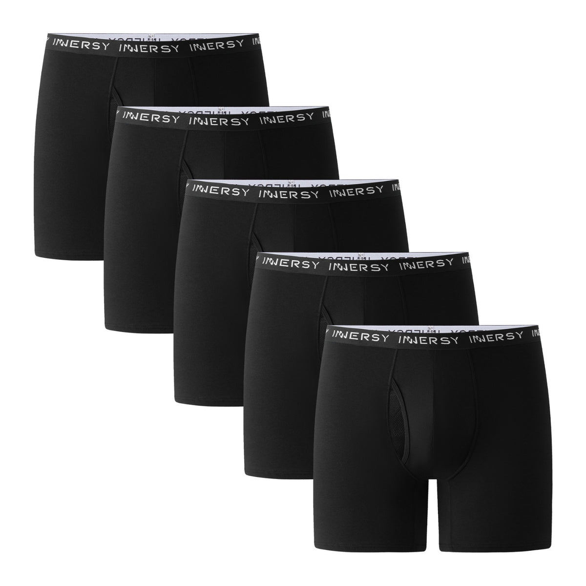 Men's Cotton Plus Size Boxer Briefs 5-Pack