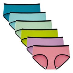 Girls Aged 8-16 Cotton Briefs Panties 6-Pack