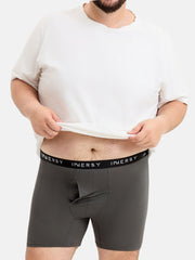 Men's Cotton Plus Size Boxer Briefs 5-Pack