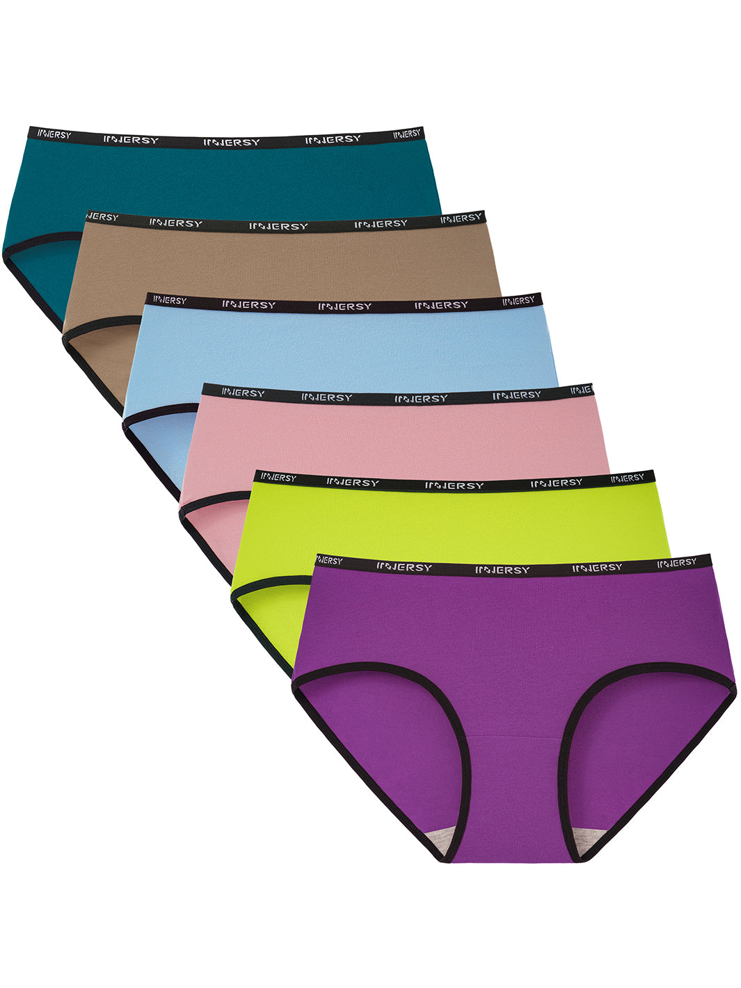 Innersy Womens Underwear Cotton Seamless Hipster Panties Pack of 5 (XL,  Multi-color) 