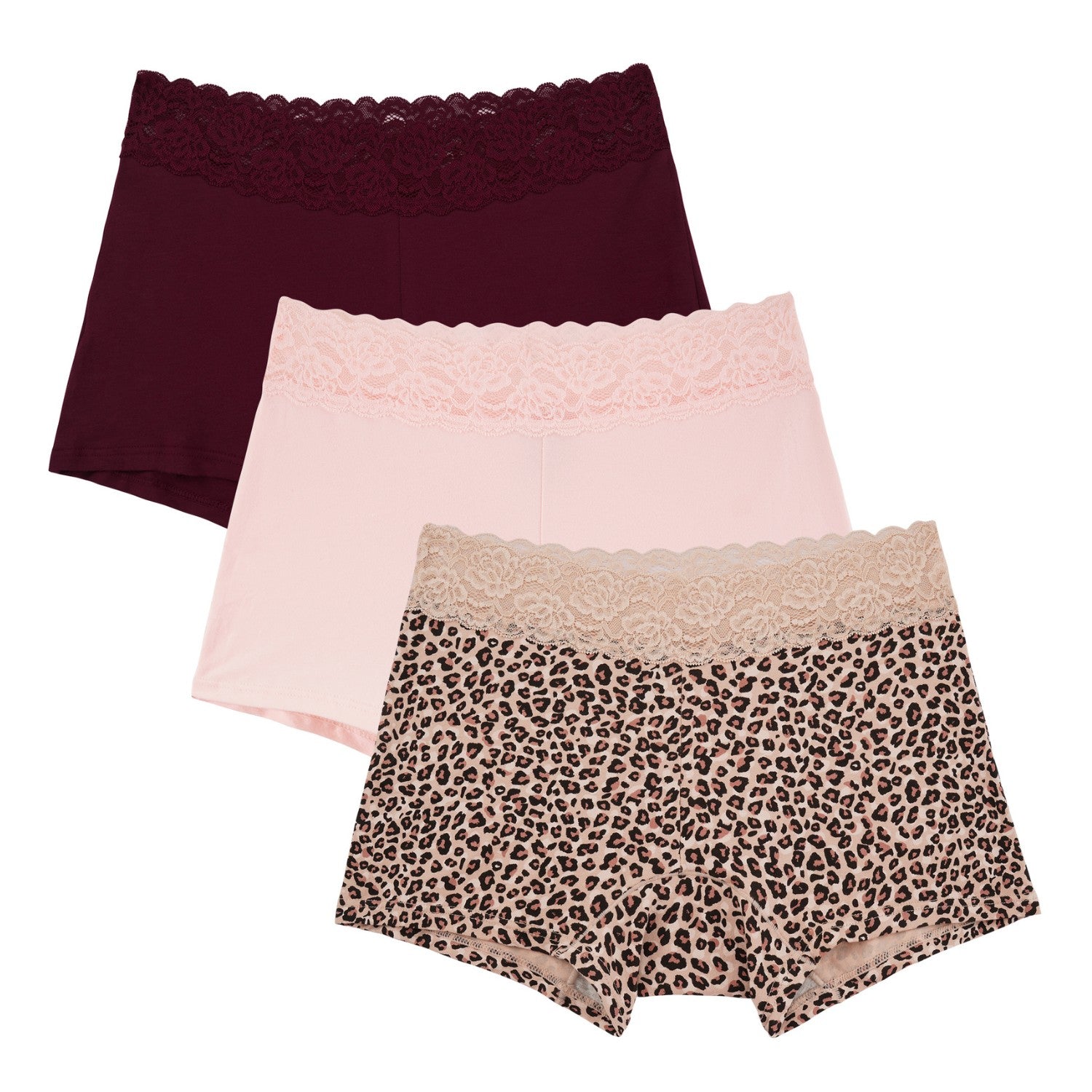 Women's Lace Cotton Soft Boyshorts 3-Pack – Innersy Store