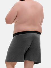 Men's Cotton Plus Size Loose Fit Boxers 3-Pack