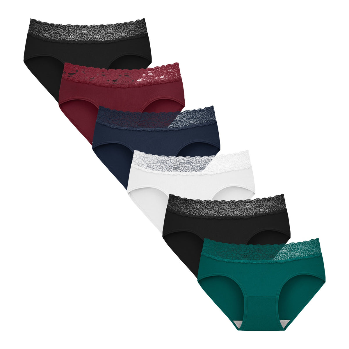 Women's Cotton Lace Hipster 6-Pack