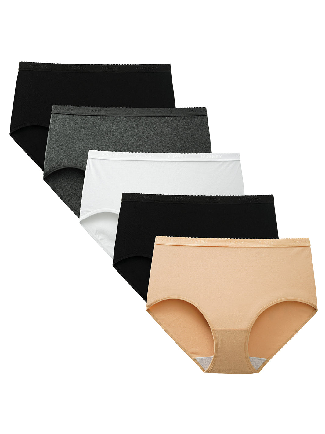 Women's Plus Size Briefs 5-Pack M-5XL