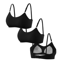 Girls’ Cotton Padded Training Bras 3-Pack