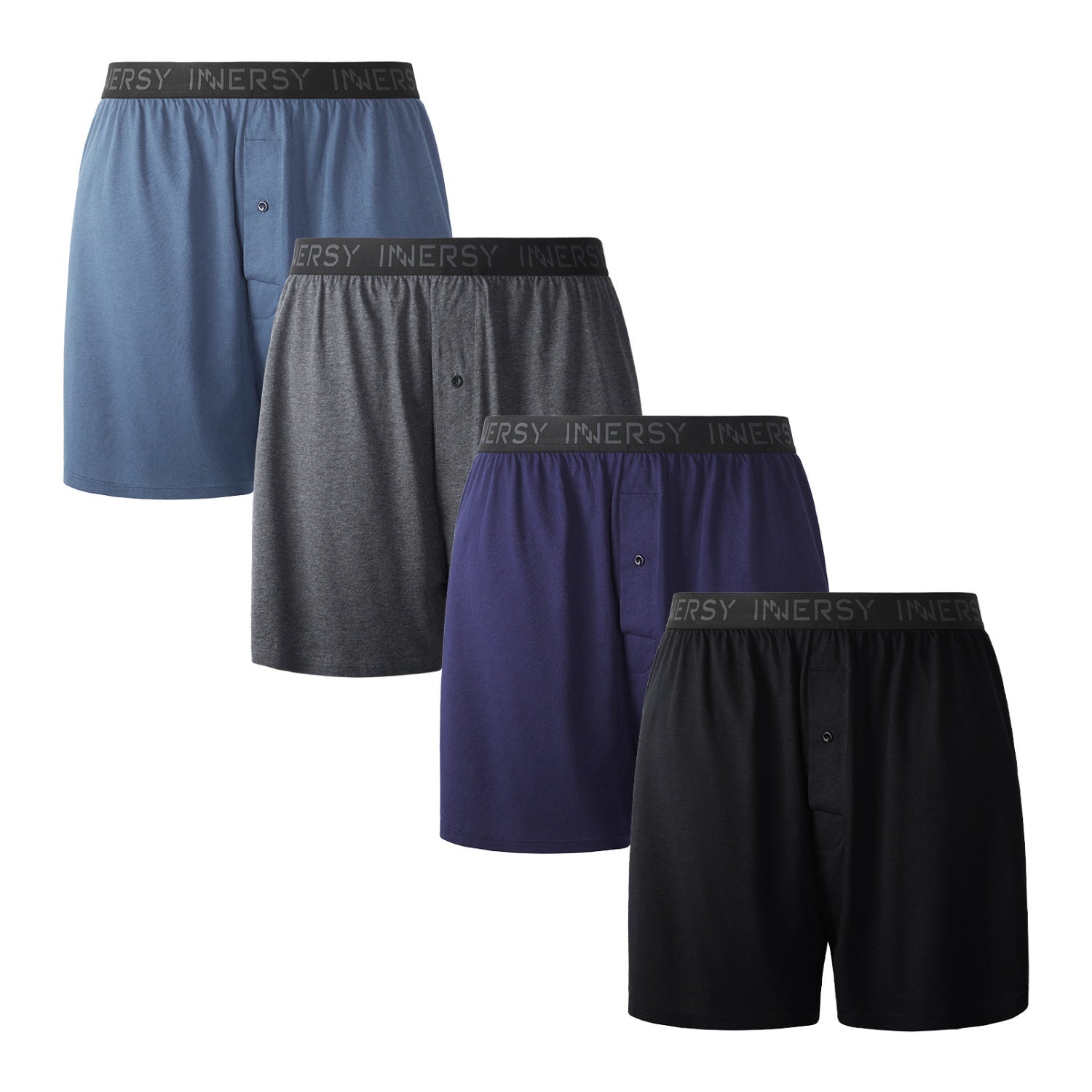 Men's Cotton Plus Size Loose Fit Boxers 4-Pack